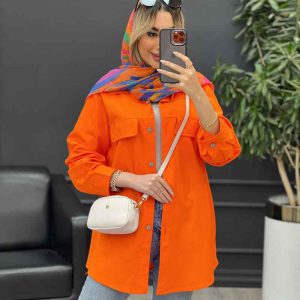 مانتو جیب نما بغل زیپ کد 4584