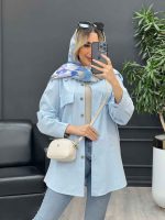 مانتو جیب نما بغل زیپ کد 4584 - تصویر 8