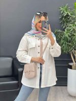مانتو جیب نما بغل زیپ کد 4584 - تصویر 17