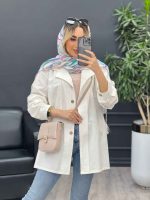 مانتو لینن رنگی تک جیب کد 4585 - تصویر 21