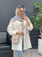 مانتو لینن رنگی تک جیب کد 4585 - تصویر 12