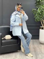 مانتو لینن رنگی تک جیب کد 4585 - تصویر 13