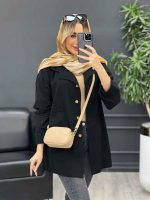 مانتو لینن رنگی تک جیب کد 4585 - تصویر 7