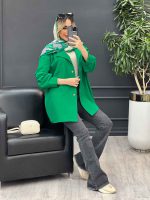 مانتو لینن رنگی تک جیب کد 4585 - تصویر 8