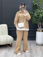 مانتو شلوار جلو بسته یقه دار کد 4593 - تصویر 2