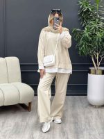 مانتو شلوار جلو بسته یقه دار کد 4593 - تصویر 8