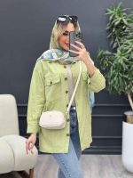 مانتو لینن چهار جیب برش دار کد 4597 - تصویر 10