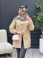 مانتو لینن چهار جیب برش دار کد 4597 - تصویر 14