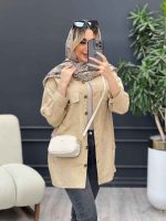 مانتو لینن چهار جیب برش دار کد 4597 - تصویر 7