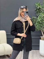 مانتو لینن چهار جیب برش دار کد 4597 - تصویر 8