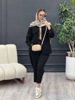 ست مانتو و شلوار آستین پاگن کد 4357 - تصویر 11