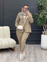 ست مانتو و شلوار آستین پاگن کد 4357 - تصویر 9