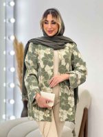مانتو لمه دار طرح گل کد 4612