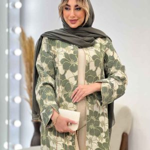 مانتو لمه دار طرح گل کد 4612