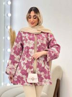مانتو لمه دار طرح گل کد 4612 - تصویر 7