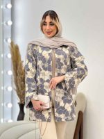 مانتو لمه دار طرح گل کد 4612 - تصویر 6