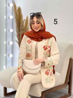 مانتو کتی لینن خرجه کاری هندی کد 4613 - تصویر 12