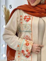 مانتو کتی لینن خرجه کاری هندی کد 4613 - تصویر 6