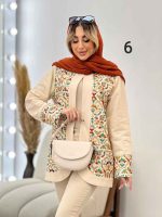 مانتو کتی لینن خرجه کاری هندی کد 4613 - تصویر 5