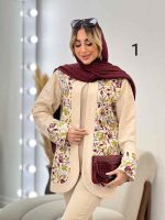 مانتو کتی لینن خرجه کاری هندی کد 4613 - تصویر 4