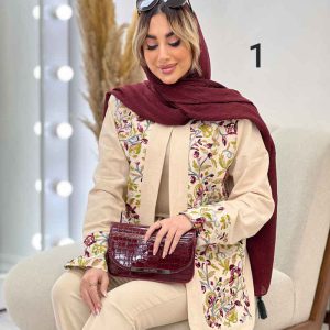 مانتو کتی لینن خرجه کاری هندی کد 4613