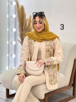مانتو کتی لینن خرجه کاری هندی کد 4613 - تصویر 9
