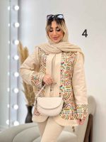 مانتو کتی لینن خرجه کاری هندی کد 4613 - تصویر 8