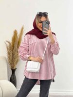 مانتو شومیزی راه راه کد 4440 - تصویر 34