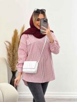 مانتو شومیزی راه راه کد 4440 - تصویر 35