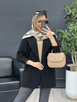 مانتو لینن چهاردکمه پشت پاگن کد 4596 - تصویر 14