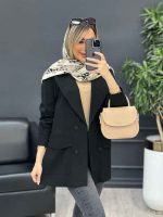 مانتو لینن چهاردکمه پشت پاگن کد 4596 - تصویر 5