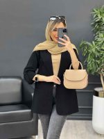 مانتو لینن دو دکمه جیب نما کد 4595 - تصویر 11
