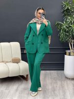 ست مانتو و شلوار لینن چهار دکمه کد 4598 - تصویر 18