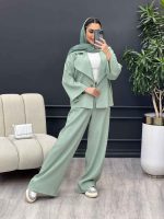 ست کت و شلوار یقه انگلیسی تک دکمه کد 4591