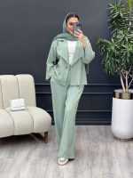 ست کت و شلوار یقه انگلیسی تک دکمه کد 4591 - تصویر 16