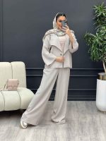ست کت و شلوار یقه انگلیسی تک دکمه کد 4591 - تصویر 10