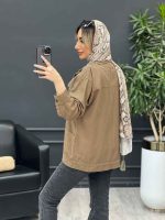 مانتو کتان چهار جیب زاپ دار کد 4549 - تصویر 15