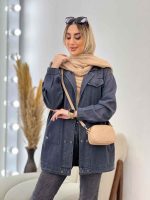 مانتو جین شش دکمه کد 4432 - تصویر 9