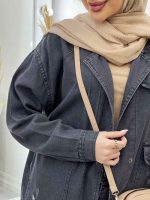 مانتو جین شش دکمه کد 4432 - تصویر 7