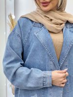 مانتو جین شش دکمه کد 4432 - تصویر 8