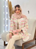 مانتو طرح دار نوار دوزی دو جیب کد 4625 - تصویر 22