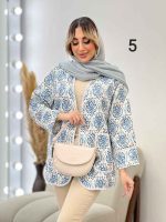 مانتو طرح دار نوار دوزی دو جیب کد 4625 - تصویر 14