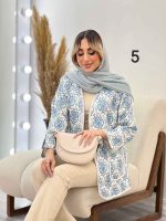 مانتو طرح دار نوار دوزی دو جیب کد 4625 - تصویر 26