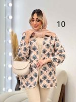 مانتو طرح دار نوار دوزی دو جیب کد 4625 - تصویر 25