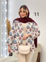 مانتو طرح دار نوار دوزی دو جیب کد 4625 - تصویر 27