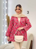 مانتو طرح دار نوار دوزی دو جیب کد 4625 - تصویر 33