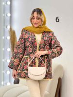 مانتو طرح دار نوار دوزی دو جیب کد 4625 - تصویر 30