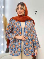 مانتو طرح دار نوار دوزی دو جیب کد 4625 - تصویر 34
