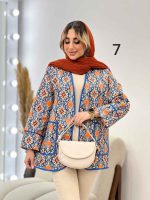 مانتو طرح دار نوار دوزی دو جیب کد 4625 - تصویر 17