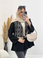 مانتو لینن جلو پیله کد 4626 - تصویر 4